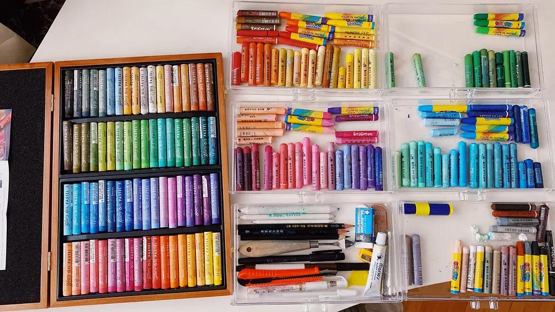 彩研经典油画棒新手教程,油画棒教程简单新手风景