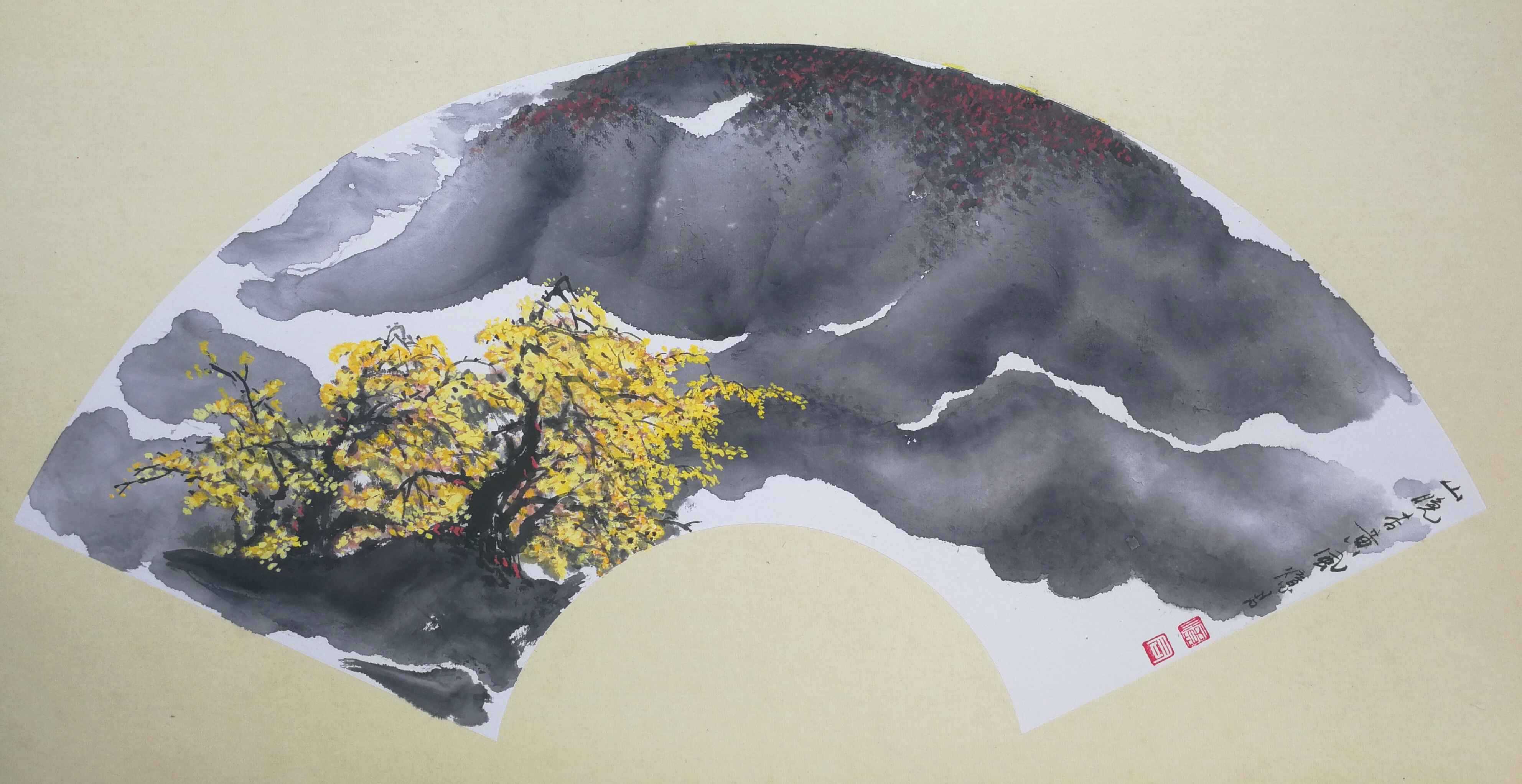 忆君银杏作品欣赏,忆君银杏画