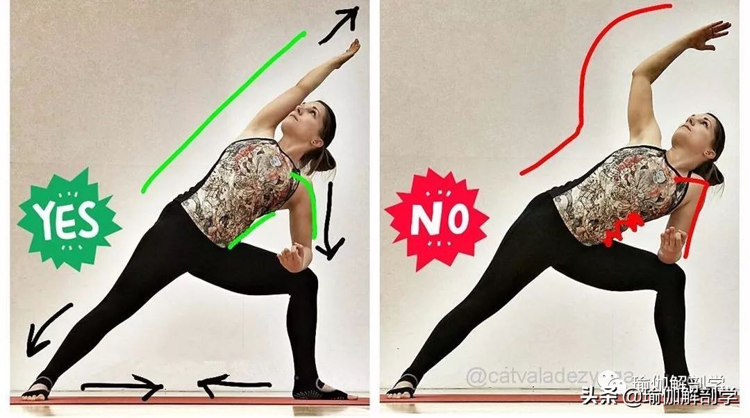 10个最新瑜伽体式正误对比图,瑜伽最容易错的正误对比图