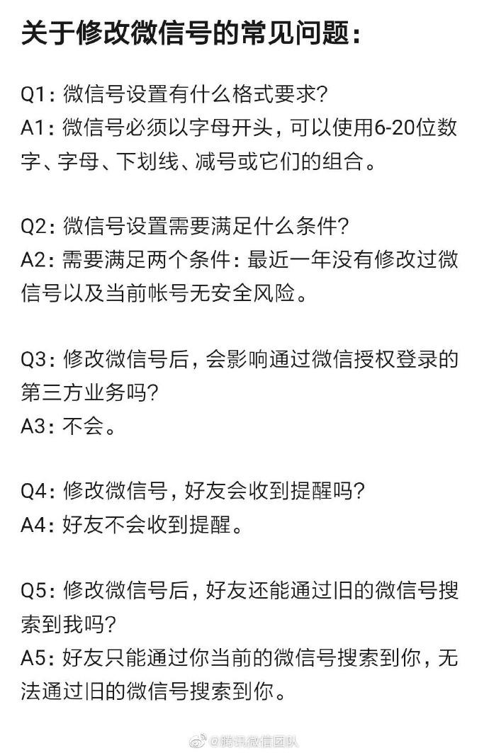 微信号终于可以改了改啥好,微信号改了但别人看到的没有改变