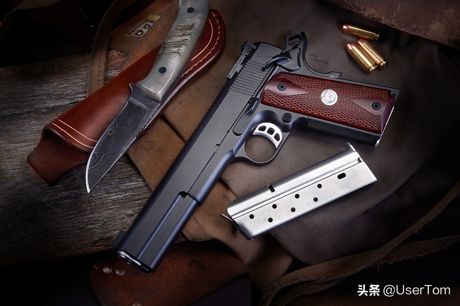 德国夜鹰左轮手枪图片,夜鹰雌鹰1911手枪