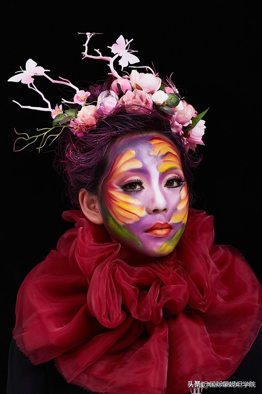 化妆学校创意妆考试,化妆课期末创意妆容整体造型