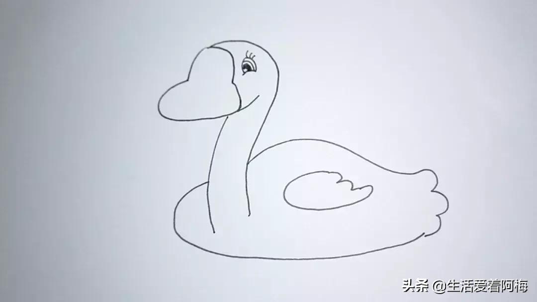 鹅孵蛋的简笔画图片大全可爱简单,简笔画鹅的画法小班