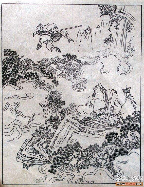 《西游记》之三打白骨精背景图,西游记三打白骨精文字版图文