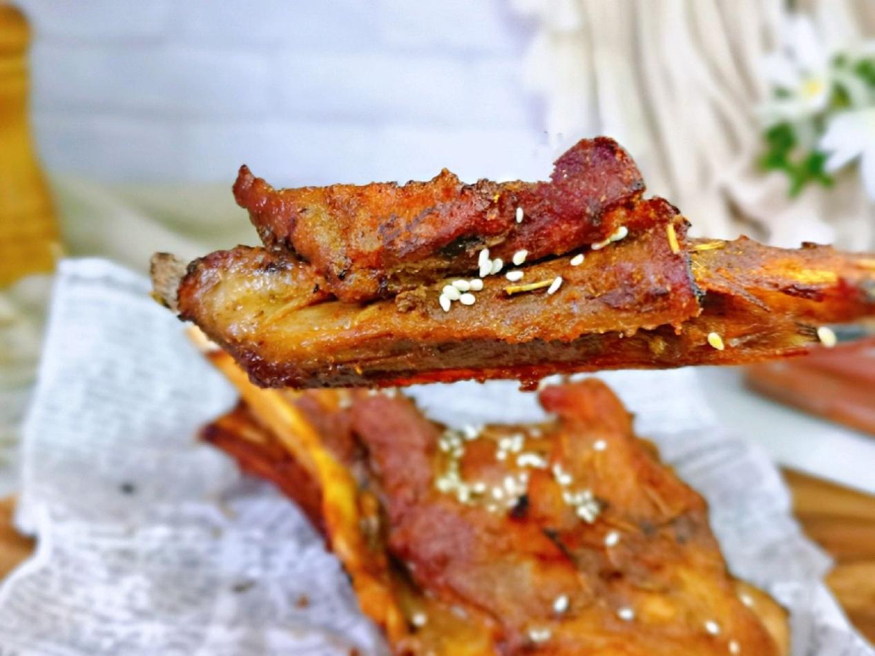 家用烤箱版奥尔良风味烤羊排,奥尔良腌料腌制羊排空气炸锅烤