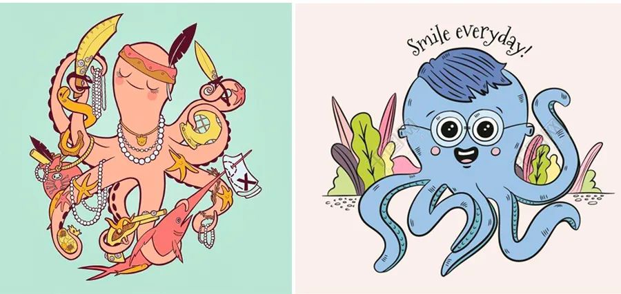 儿童画教程｜综合思维画--了不起的小章鱼