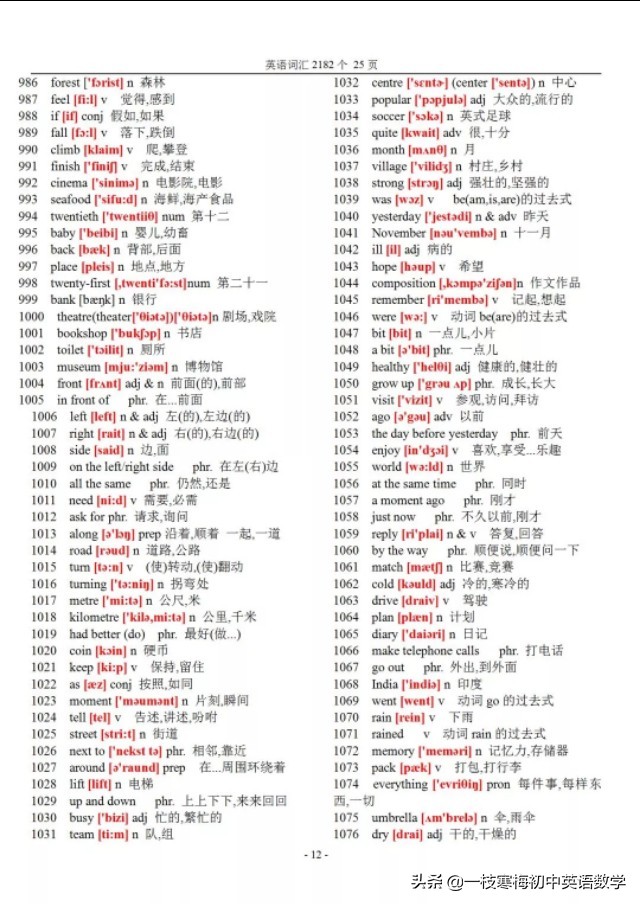 寒假英语单词快速学习,寒假英语学习表