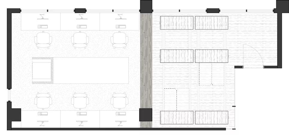 办公室布局平面图100平写字楼,施工项目部办公室规划布局平面图