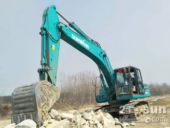 山河智能目前最大的矿山挖掘机,山河智能老挖掘机