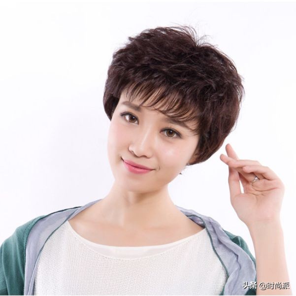 女士假发离子烫,轻薄透气假发发型