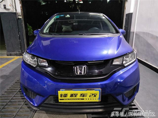 飞度gk5改4透镜激光大灯,本田超跑gk5宽体改装案例