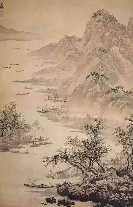 小央美水墨画作品欣赏,40幅养眼浅绛山水画