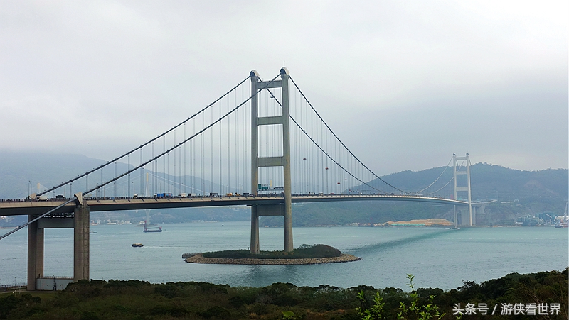 一岛三桥：宁静迷人的香港马湾岛眺望汀九青马汲水门大桥