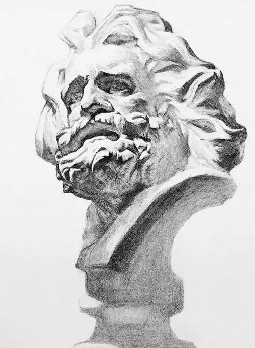 看完这些ps大神的对比图我跪下了,十大神级素描雕塑