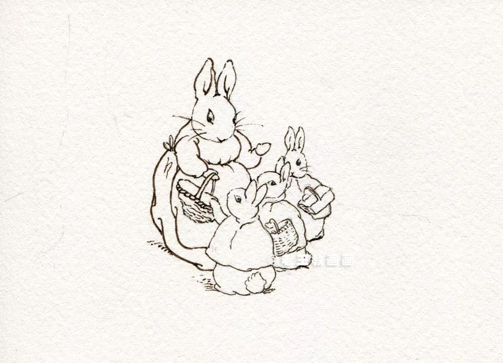 彼得兔简笔画的画法,彼得兔简笔画6步教你学会