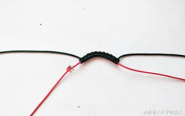 爱心红绳编织手链情侣款教程,元宝福袋红绳手链编织教程