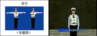 交警左转弯信号手势示范图解,科目二交警手势图解