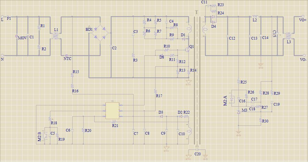 反激适配器电路分析,反激式电源电路分析