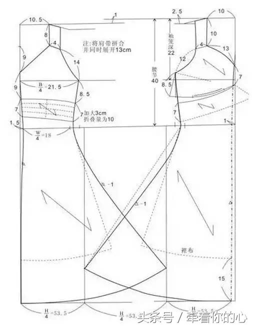 露肩袖连衣裙制版,抹胸连衣裙如何加肩带