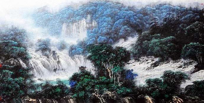 天天漫画网：画家沈福馨《空山不见人但闻人语声》