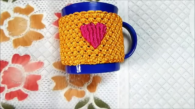 爱心水杯套编织,爱心水杯套编织花样大全完全版