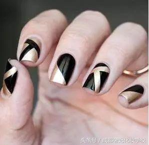 简约中国风几何图案,美甲简单大方又好看款式