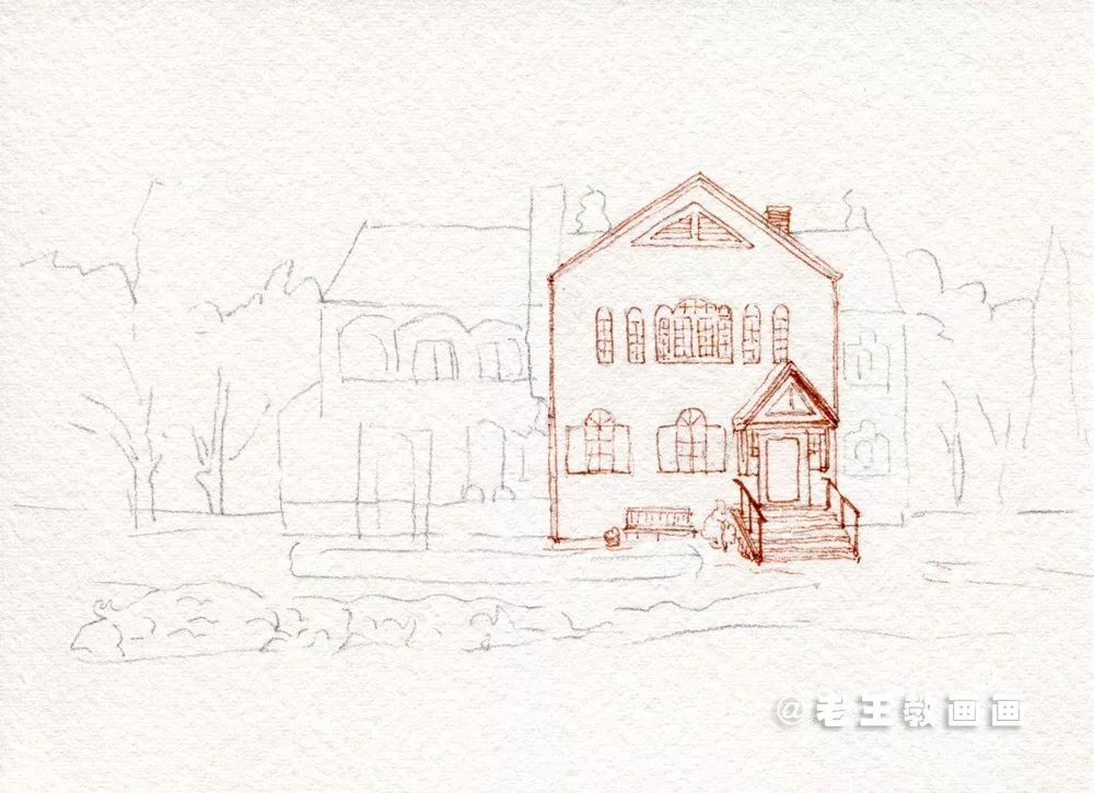 油画棒风景画简单初学者小清新,procreate小清新风景画