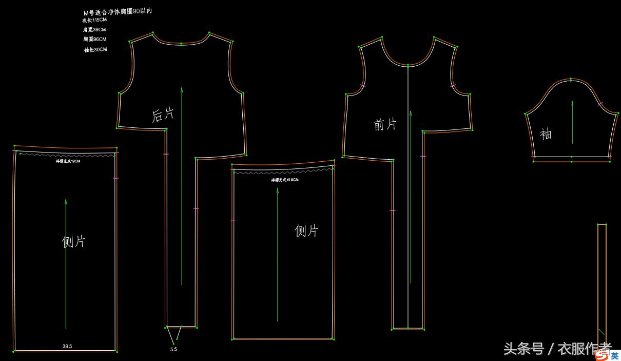 雪纺a字连衣裙裁剪视频,连衣裙裁剪图大码