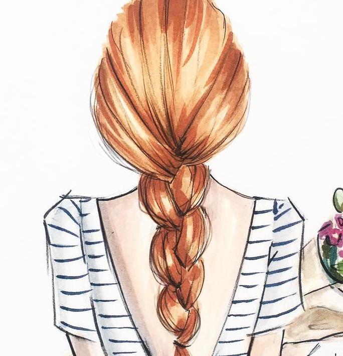 插画手绘人物服装搭配,水彩服装设计画法