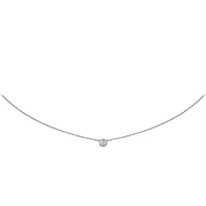 唐嫣同款钻石锁骨项链中国黄金,唐嫣同款女士经典圆形单钻项链