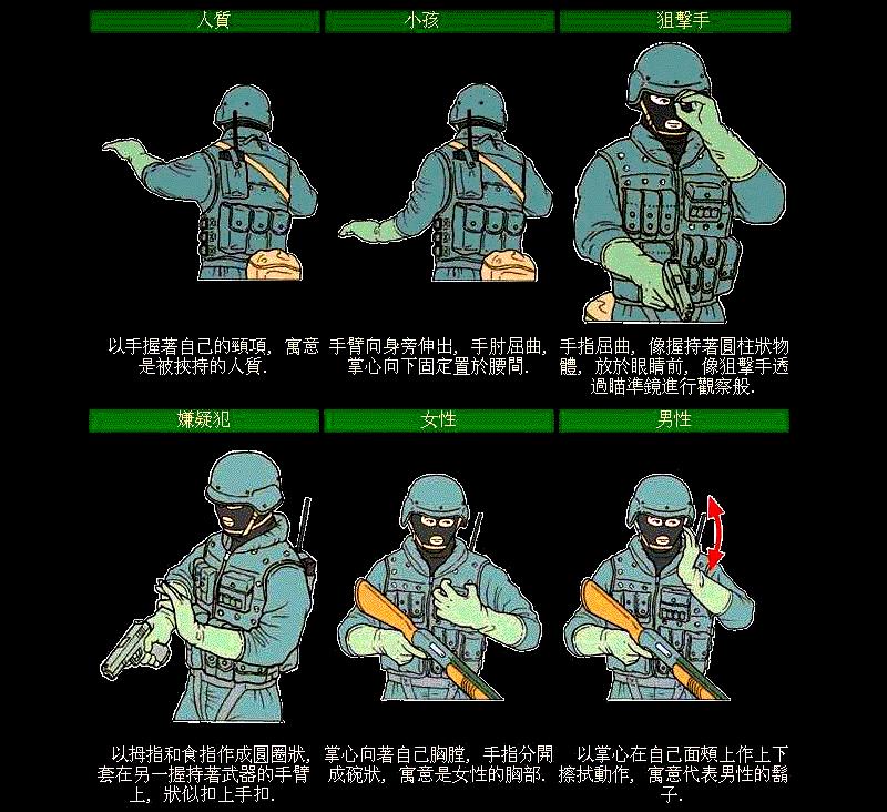 手语一只手100个手势图解,各种手语手势