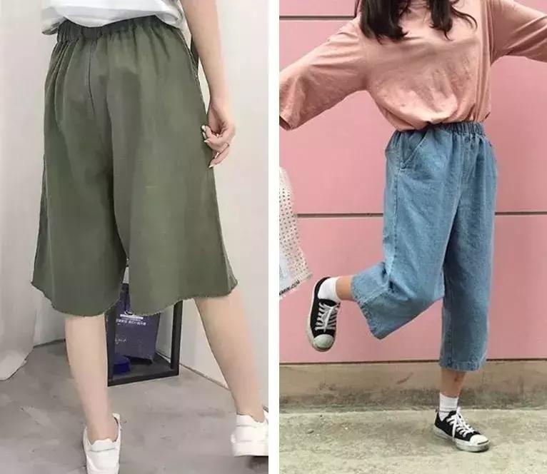 宽松t恤配阔腿裤慵懒,想要腿变长