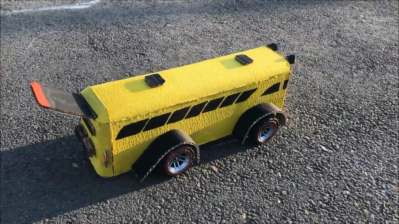 手把手教你制作公交车,纸板制作简易公交车教程