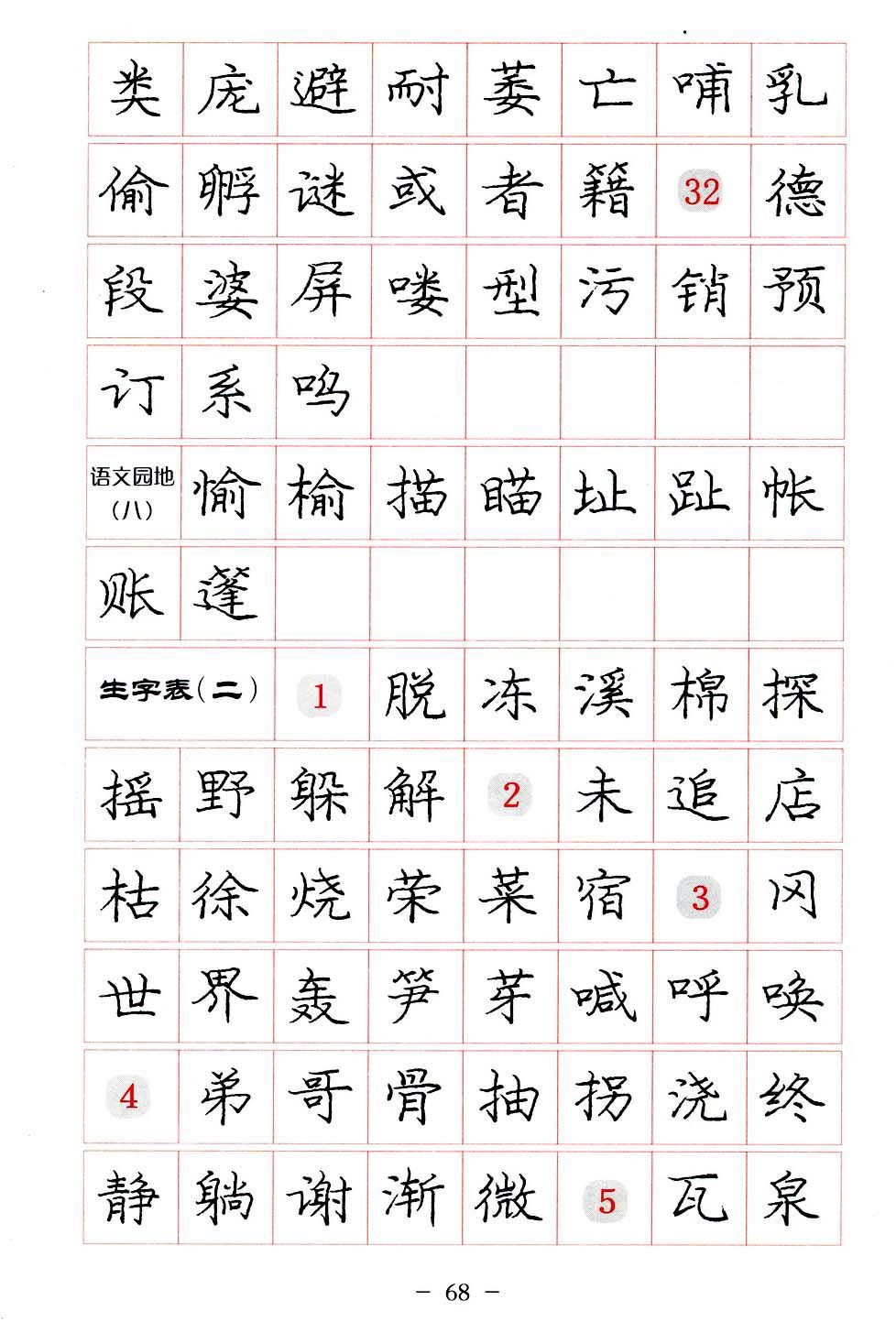 庞中华硬笔楷书系列字帖,庞中华硬笔楷书入门字帖