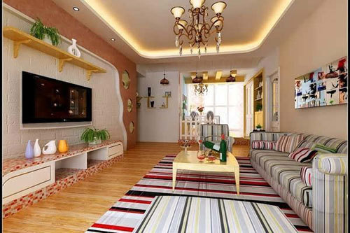 小户型2米7宽电视背景墙设计,小户型中式电视背景墙效果图