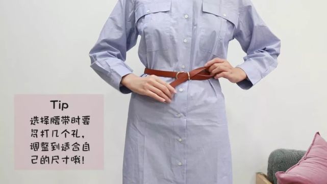 大衣腰带后面打结方法,女士风衣腰带打结方法