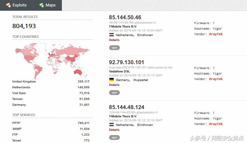 攻击者正利用DrayTek路由器0day漏洞修改DNS设置