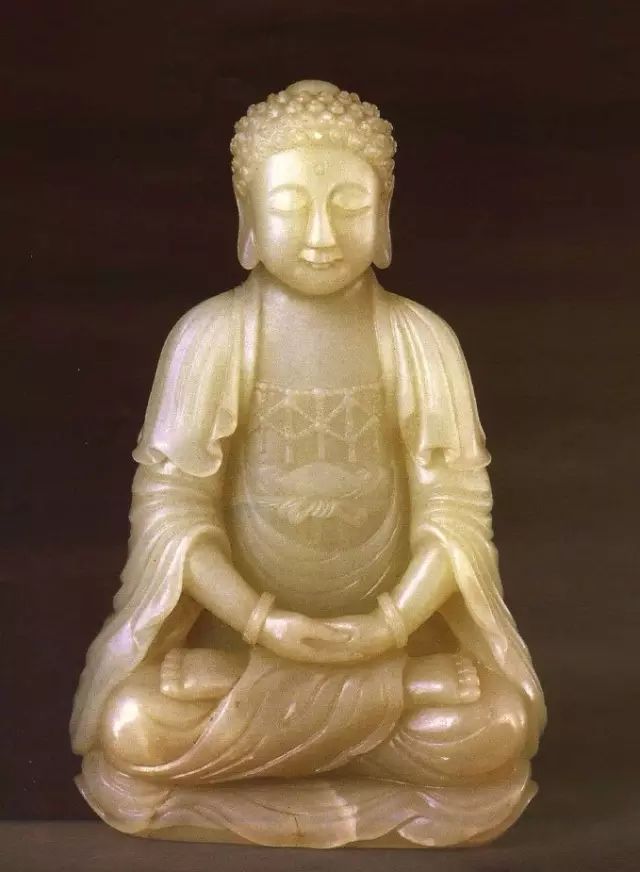 馆藏玉佛,明清鎏金玉佛