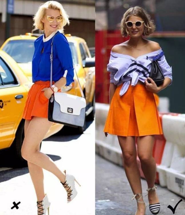 夏天撞色穿搭撞出高级感,夏日撞色推荐