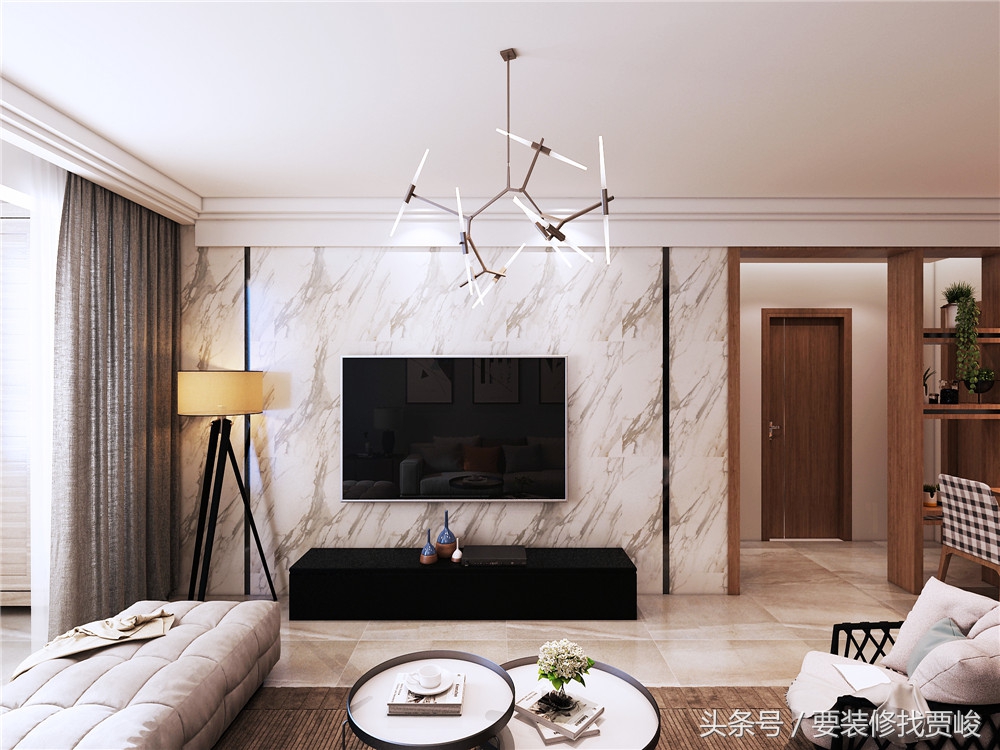 两室两厅一厨一卫的85平法兰香颂港式风格效果图展示——林凤装饰