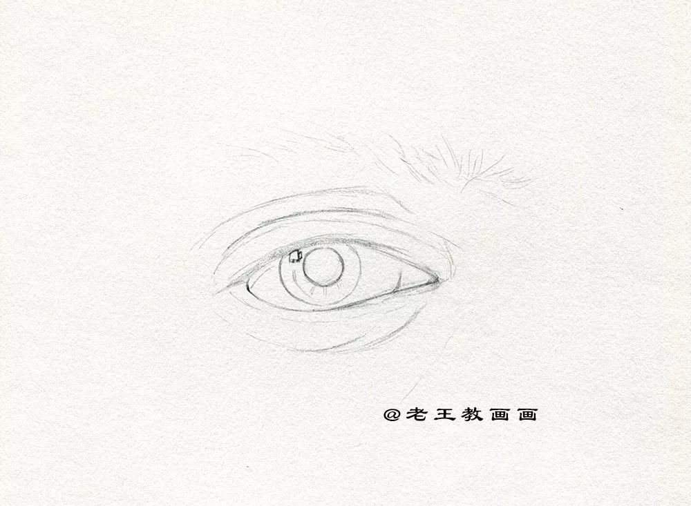 人脸素描画法步骤眼睛,素描头像五官画法眼睛