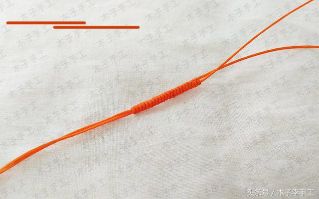 波浪斜卷结手链编法图解,波浪手链串珠教程