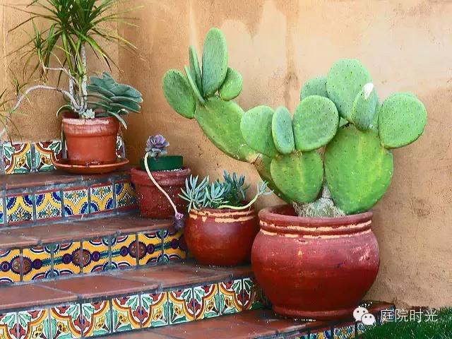 庭院小路台阶铺装效果图,马赛克庭院铺装