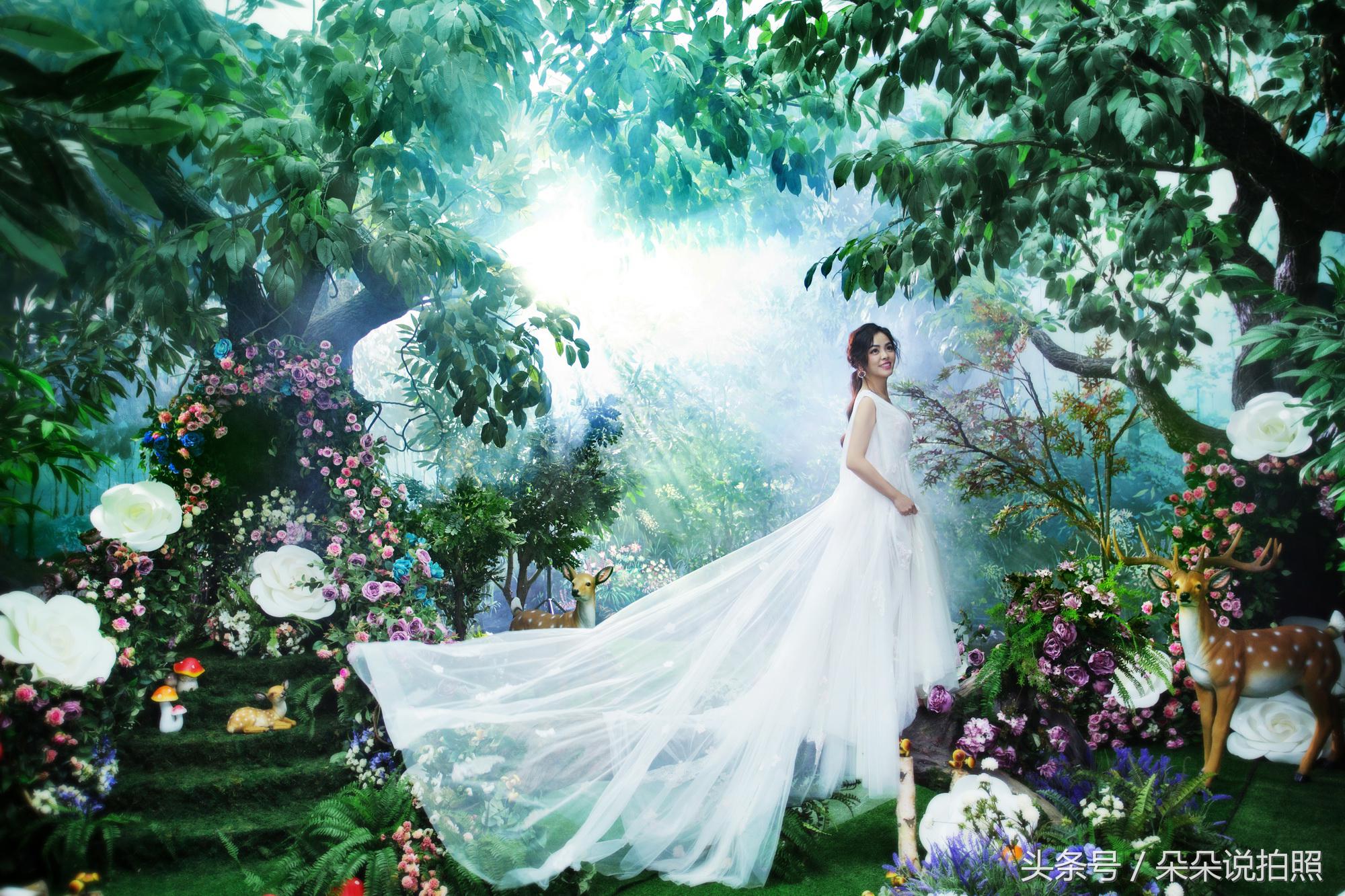 拍婚纱照新娘礼服发型教程,新娘婚纱照搭配技巧