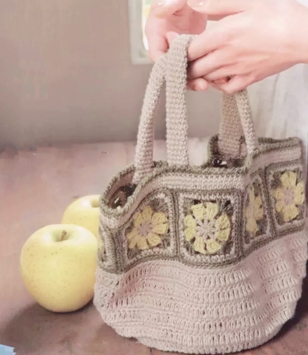 百搭时尚女士毛线包包钩针编织,钩针钩今年最时尚包包视频教程