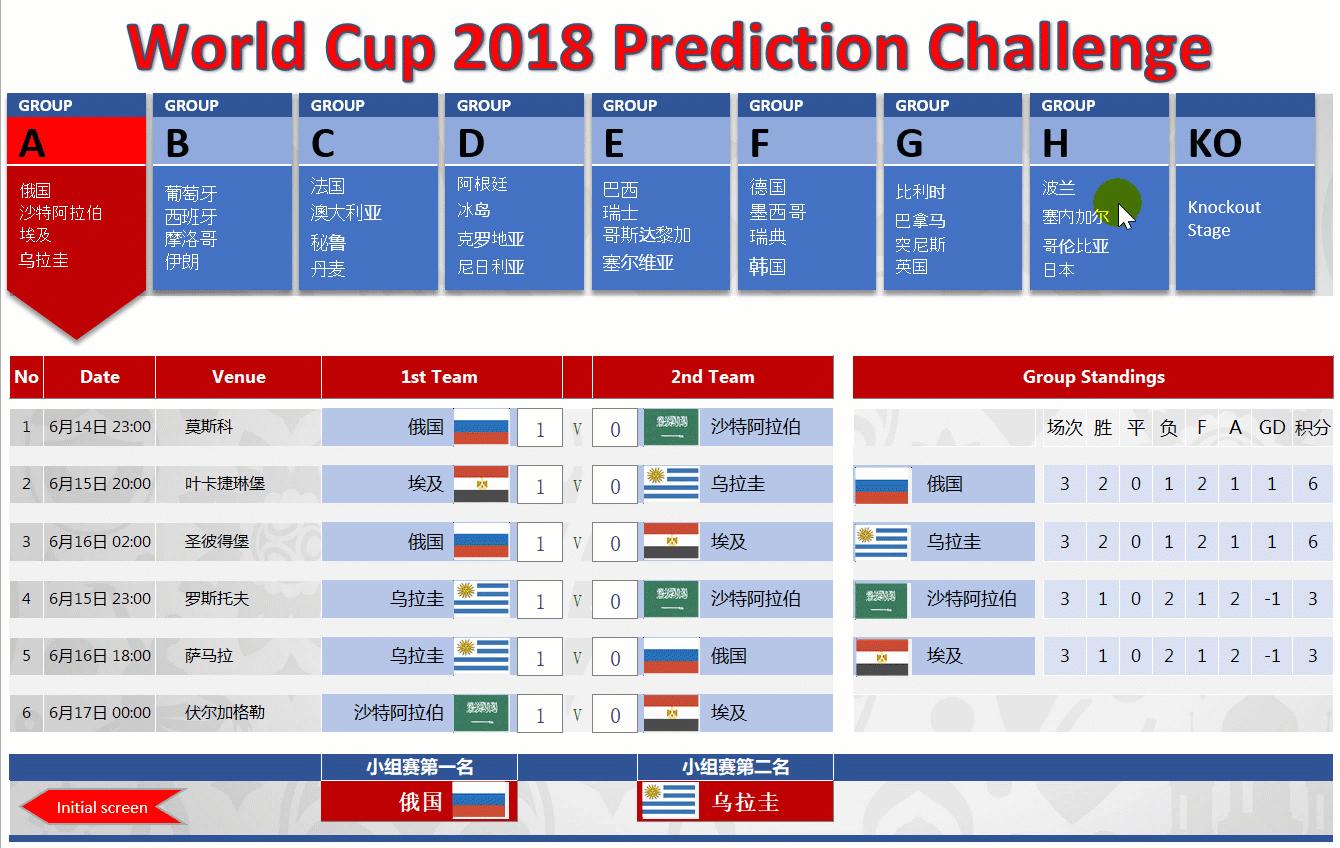 excel的世界杯计算表,世界杯excel表