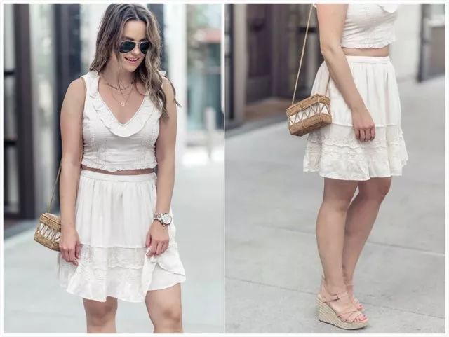 夏日这样穿短裙看起来胖5斤,胖mm短裙穿搭140斤