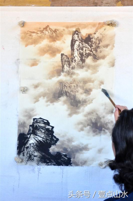 曾刚老师彩墨山水画,曾刚老师写意山水画技法视频