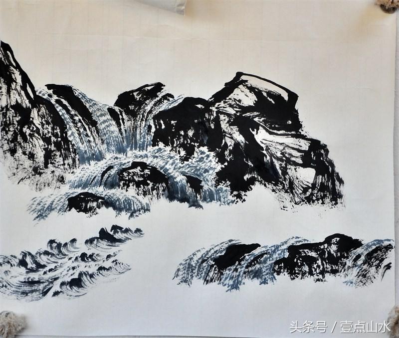 曾刚老师彩墨山水画,曾刚老师写意山水画技法视频
