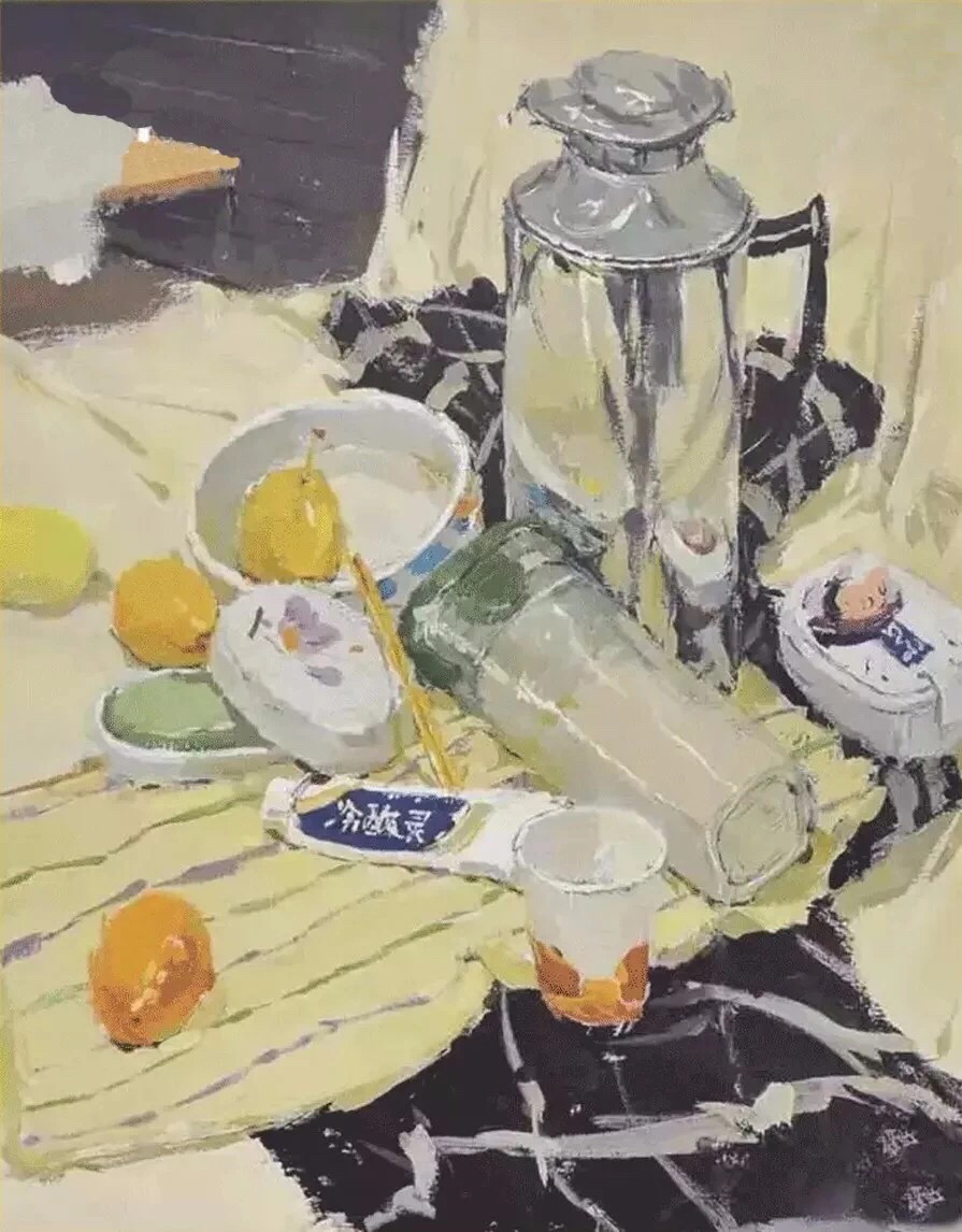 水粉画作品完整风景,水墨画作品欣赏